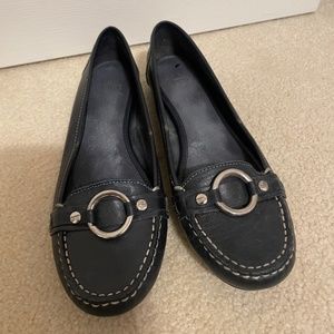 Alex Marie Navy Loafers, Size 8M